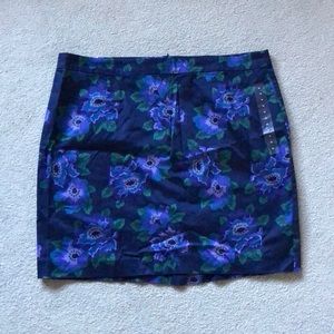 Blue Floral Pencil Skirt GAP size 18